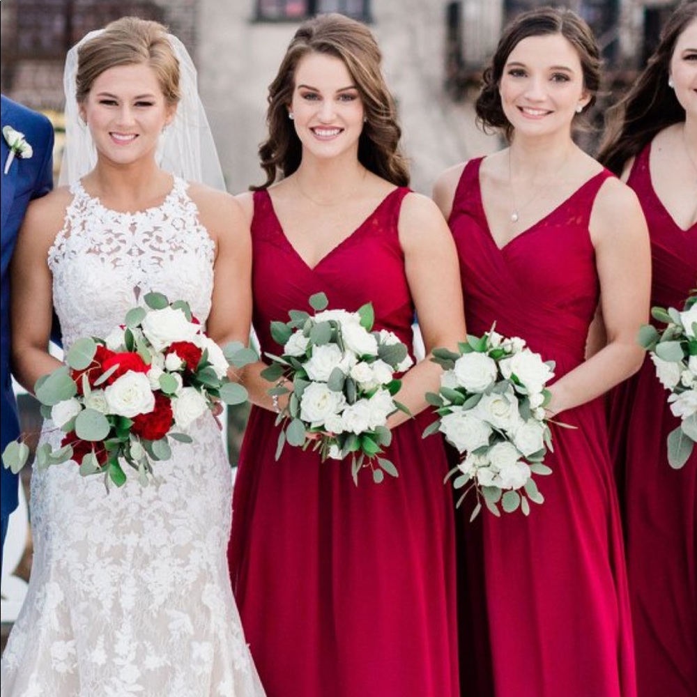 Burgundy Jasmine B2 B193001 Bridesmaid size 12